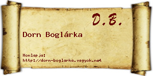 Dorn Boglárka névjegykártya
